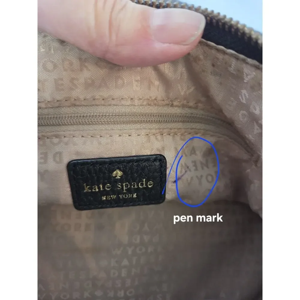 Kate Spade Berkshire Road Gabriella Pebbled Black Leather Purse Crossbody